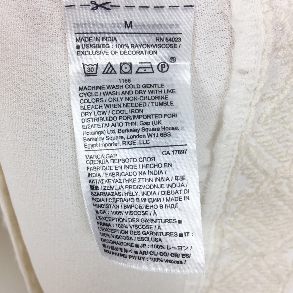 Gap | White Boho Star Embroidered Peasant Blouse - Picture 5 of 5